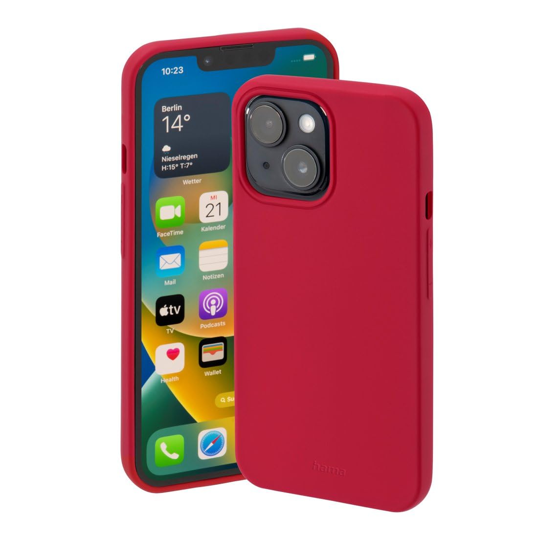 Hama Phone Case for Apple iPhone 14 PLUS (Cover, Cover, Cover, Smartphone Case, Suitable for Wireless Charging) red