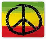 Ambesonne Rasta Mouse Pad, Grunge Style Watercolor