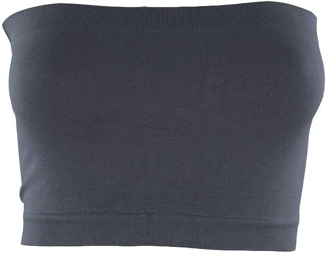 Kathy Women's Strapless Base Bandeau Bra One Size Seamless Layering Tube Top