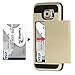 Elegant Choise Compatible with Galaxy S6 Case, Samsung Galaxy S6 Wallet Case, Hybrid High Impact Resistant Protective Shockproof Hard Shell with Card Holder Slot Cover Compatible for Samsung S6 (Gold)