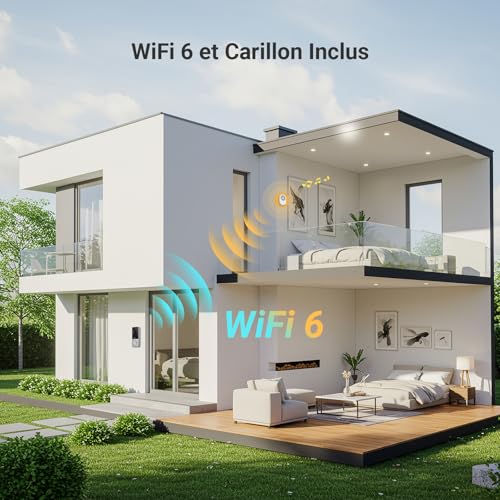 EZVIZ Wireless Doorbell Outdoor Waterproof with 3K 5MP Camera, 9,600 mAh Detachable Battery, Colour Night Vision, Human Detection, Two-Way Audio, WiFi 6, Easy Installation, CP8