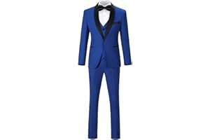 SHINFAN Boys Suit for Toddler Tuxedo Kids Formal Suits Set 5 Pieces Wedding Outfit