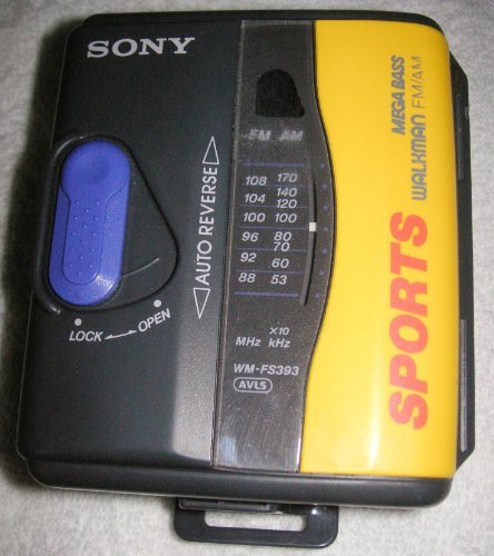 【整備済】SONY SPORTS WALKMAN WM-FS393 【美品】 Sony Sports Walkman WM-FS393 Yellow AM/FM Portable Cassette Player