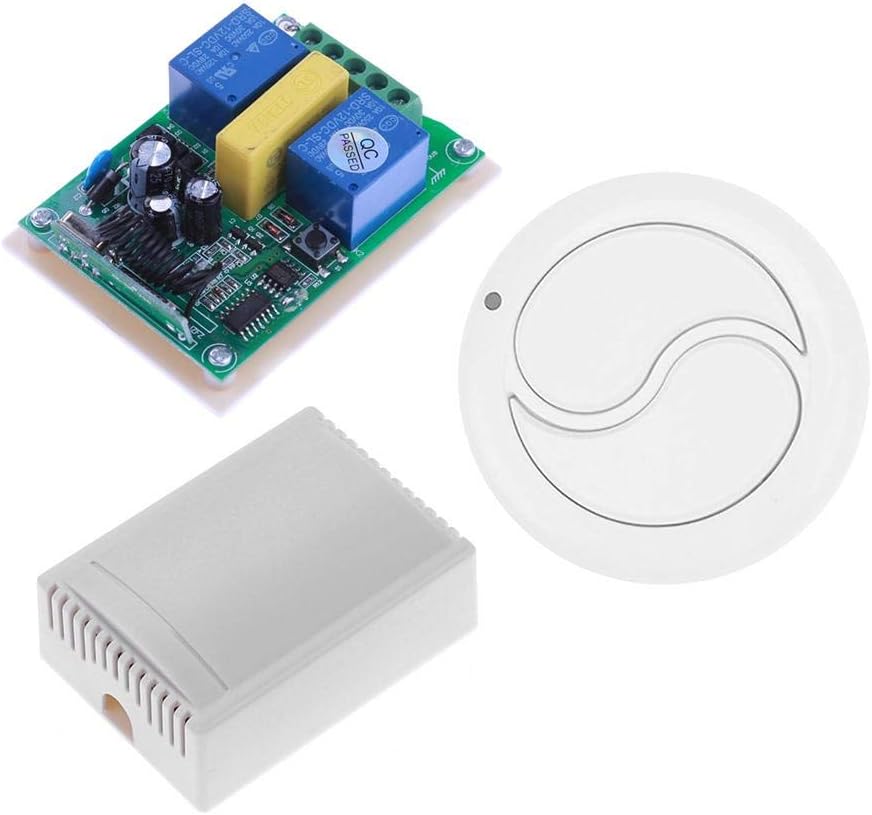 aediea AC220V 2CH Relay Receiver+RF Transmitter Wireless Remote Control Switch