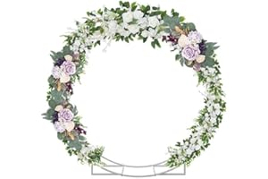 JC HUMMINGBIRD 4.6 Ft Round Metal Table Arch Garden Arbor for Garden, Indoor and Outdoor, Party Decoration, Easy Assembly (with Support Legs, Ground Anchors, Screwdriver, Instructions)