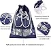 Mikicat Portable Travel Shoe Bags Dust-Proof Drawstring with Window Design Water-Resistant Shoe Storage Bags (Drawstring)