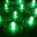 SOKATON Submersible Tea Light Battery Operated Waterproof LED Tealights Underwater Vase Light for Christmas Xmas Holloween Party Wedding Decoration - Pack of 24 - Green