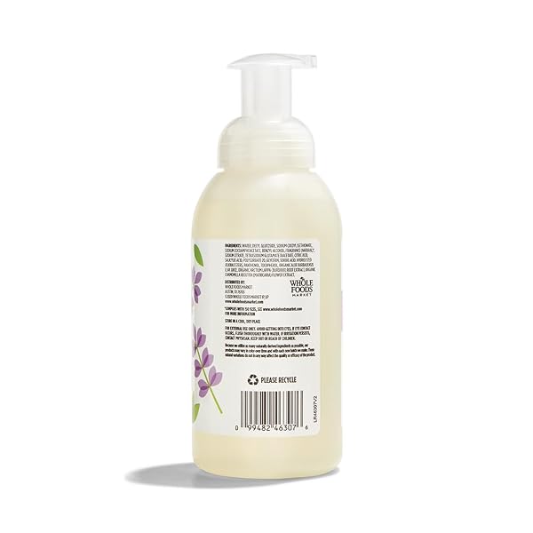 365 BY WHOLE FOODS MARKET, FOAMING HAND SOAP, LAVENDER, 12 FL OZ