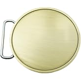 Yippo Accessories Blank round circle bronze plated metal belt buckle