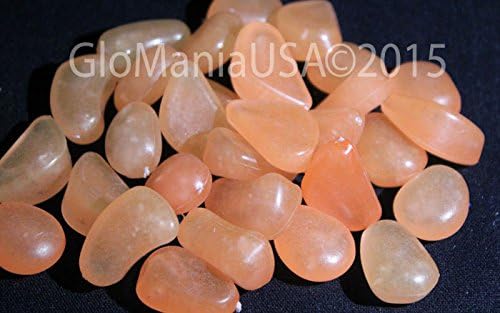 Fairy garden Glow in the Dark Stone pathway light kit accessory (TANGERINE glows Tangerine)