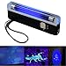 HDE Mini Portable Black Light 395 nm UV Ultra Violet Stain + Counterfeit Detection Flashlight