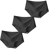 BETTERNOUGH Women’s Underwear 3 Pack Seamless Basic Invisible Underwears Bikini Hipster Briefs Panties Basic Undie