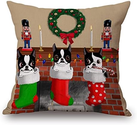 DBNM French Bulldog Decorative Square Throw Pillow Case Cushion Cover Throw Pillow Shell Pillowcase for Sofa