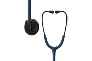 Clairre Single Head Stethoscope for Doctors/Nurses/Nursing School Students, Medical and Home Use with Accessories Name Tag, FSA HSA Eligible (Navy Blue Tube, Without EVA Case)