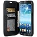 Galaxy Mega 6.3, Galaxy GT-I9200 I9205 i527 Wallet Case, Samsung Galaxy Mega 6.3 Wallet Case, Slim Flip Folio [Kickstand] Pu Leather Wallet Case with ID&Credit Card Slot For Galaxy Mega 6.3, Black