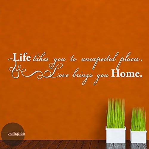 Life Takes You To Unexpected Places Love Brings You Home Vinyl Wall Decal Sticker