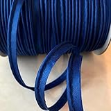 Cord-Edge -Piping Trim Yellow Satin -Lip Cord for Clothing Pillows, Lamps, Draperies 10 Yards (Royal Blue)