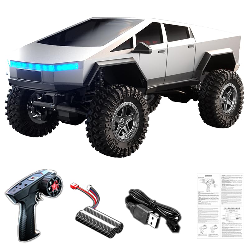 NBJIALIN RC Cyber Truck Car - 1:18 Remote Control Car for Adult, 4WD Hight Speed Off-Road Cybertruck Remote Control Cars,2.4Ghz Waterproof Monster RC Car for Rc Truck Toys Gifts