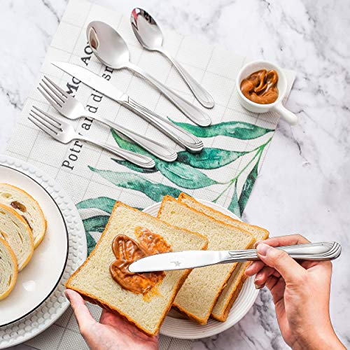 Avalon 24-Piece Silverware Set with Portable Storage Chest Box, High Grade 18/8 Stainless Steel Flatware Set, Service for 6, Mirror Polished Cutlery, Dishwasher Safe