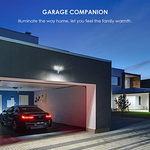 Motion Sensor Light, Security Light Outdoor Flood Light 2 Head Night Floodlight Waterproof IP65 Outside Wall for Porch, Garage, Yard, Pathway, Patio, Driveway, 3000 Lumen, 6000K - Thumbnail 3