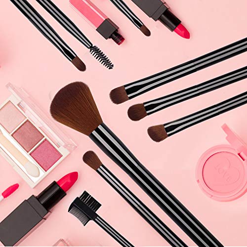 Makeup Brushes, Real Perfection 15pcs Premium Cosmetic Makeup Brush Set for Foundation Blending Blush Concealer Eye Shadow, Cruelty-Free Synthetic Fiber Bristles, Travel Makeup bag Included - Thumbnail 4