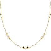 M MOOHAM Gold Clover Heart Pearl Butterfly Star flower Choker Necklace for Women - Dainty 14K Gold Plated Cubic Zirconia Cute