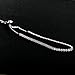 Diamondido Women's Slider Tennis Bracelet Bangles Round Cut Cubic Zirconia Adjustable 2mm Link Bracelet For Women(White)