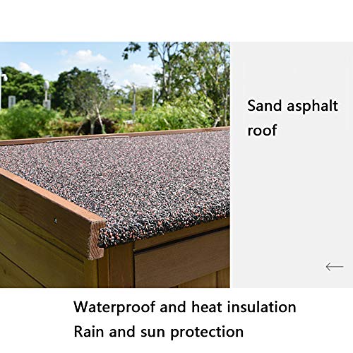 ZHOUAICHENG Outdoor Holz Gartenschrank Lagerung Schuppen Schrank Werkzeugschrank für wasserdichte Sonnencreme Innenhof… – Bild 5