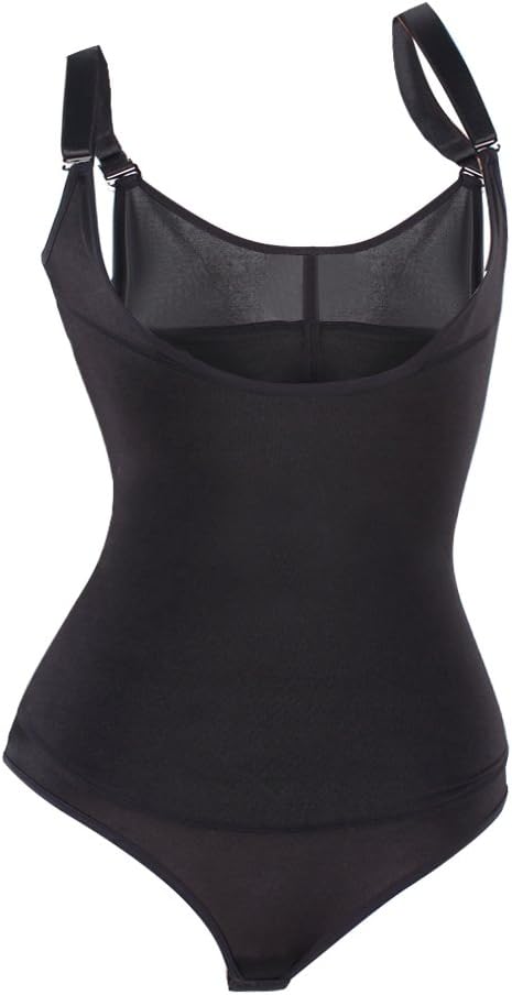 FADZECO Female Bodysuit Jumpsuit Tummy Control Shaper Women Body Shapewear Thong,Black a,X-Large
