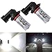 Holonyak Extremely Bright Max 50W High Power H10 9145 LED Bulbs for DRL or Fog Lights, Xenon White