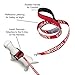 Industrial Puppy Emotional Support Vest Harness with Hook, Loop Straps and Handle, 2 Reflective Emotional Support Self-Adhesive Straps, Detachable, ESA Matching Leash Set, Dog Accessories, XXS, Red
