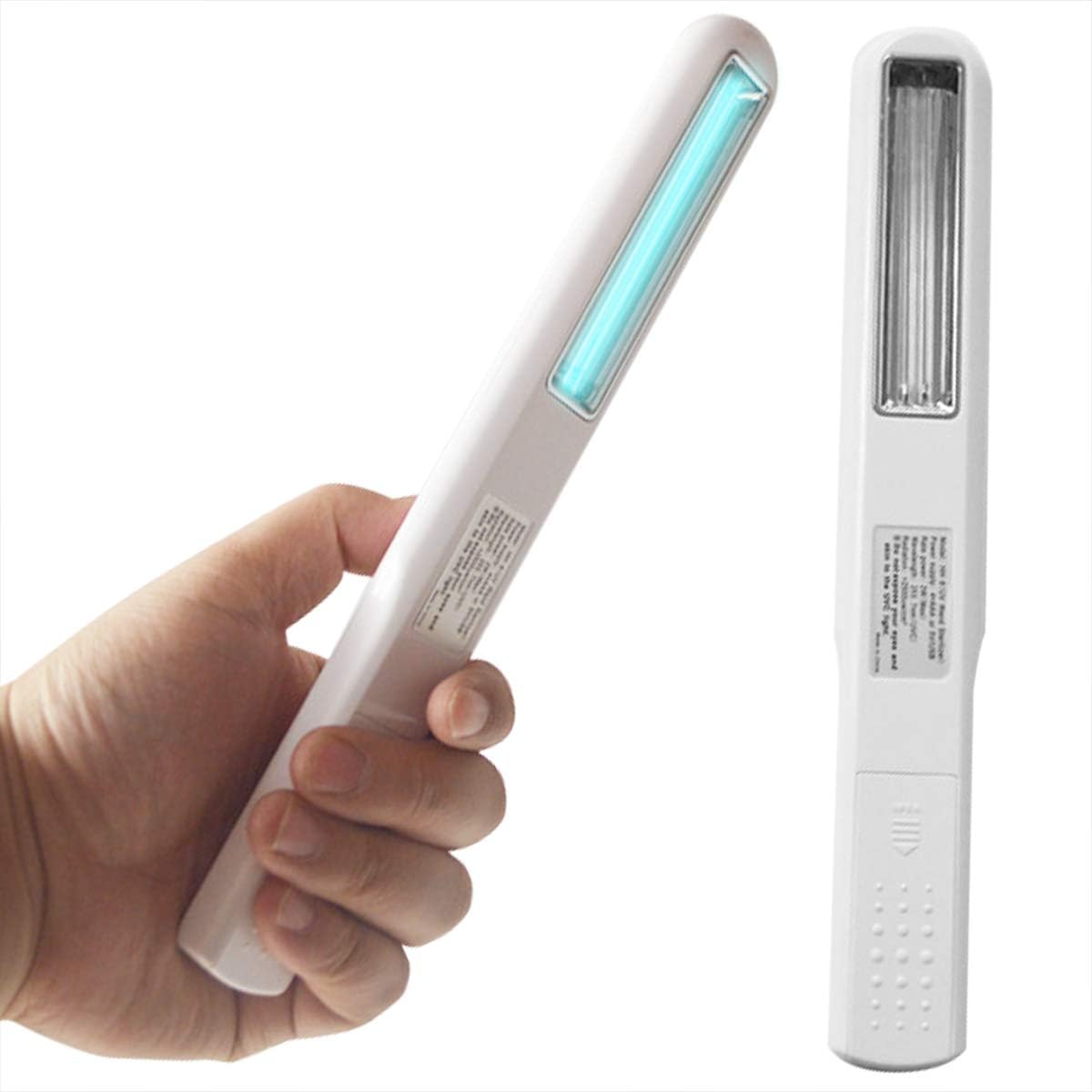 Rehomy Portable Hand-held UV Sanitizer Light, UVC Sterilizing Wand Ultraviolet Disinfection Light for Home Office Travel Hotel
