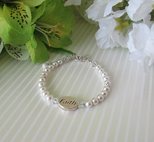 Baptism Gift Baby to Bride® Faith Christening Bracelet BTB33