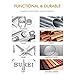 BUREI Mens Women Chronograph Quartz Watches with Analog Dial Stainless Steel Case Calfskin Leather (White)