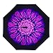 Double Layer Wind Proof,UV Proof Reverse Folding Inverted Umbrella Travel Umbrella with C Shape Handle and Carrying Bag-Purple Flower