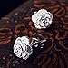 Women Elegant Flower Ear Stud 925 Sterling Silver Color Sakura Earrings