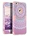 SKYLMW iPhone 6 Plus Case,iPhone 6S Plus Case, [Shock Resistant Series ] Hybrid Rubber Case Cover for iPhone 6 Plus,iPhone 6S Plus 3in1 Hard Plastic +Soft Silicone Mandala Rose Gold