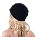 Lawliet Solid Color 1920s Womens 100% Wool Flower Winter Bucket Cap Beret Hat A376 (Black)