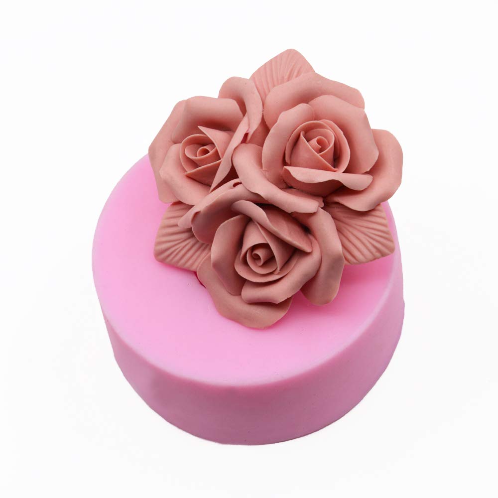 3d Silicone Big Rose Cake Mold Fancy Flower Molds Chocolate Soap