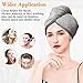 Learja 2 Pack Microfiber Hair Towel, Quick Dry Hair Towel, Hair Towels for Women, Hair Towel Wrap, Twisty Turban Hair Towel, Long & Curly Hair Towel(White+Gray)