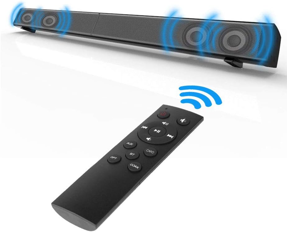 Soundbar, Fozela TV Sound Bar Wired and Wireless Bluetooth Speaker (40 Watt Speaker,31.5-Inch,Dual Connection Methods, Remote Control, Wall Mountable)