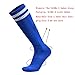 VWU 6 Pack Unisex Knee High Double Stripes Athletic Soccer Football Tube Socks for Adults&Children