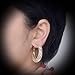 Mytys Two Tone Earrings for Women Gold Silver Rose Gold Crossover Cable Half Hoop Statement Designer Stud Earrings (rose gold)