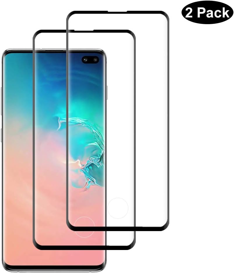 Glass Screen Protector for Samsung Galaxy S10 Plus,AntiFingerprint,ScratchResistant,3D Curved