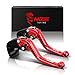 MZS Red Motorcycle Brake Clutch Levers Adjustable Short CNC Compatible with YZF R1 2004-2008 / YZF R6 2005-2016