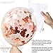 Large 18 Inch, Rose Gold Confetti Balloons Kit – Pack of 20 | Rose Gold Metallic Balloons for Birthday, Baby Shower, Wedding | Chrome Rose Gold Balloons for Bachelorette Rose Gold Party Decorations