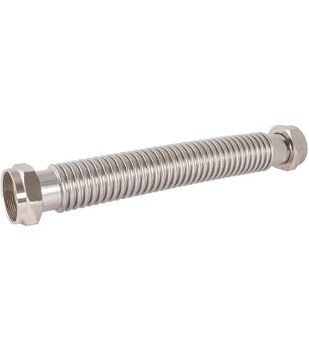 Pack Of 2 Foskan 24" Length Flexible Stainless Steel Corrugated Hose,1" FIP X 1" FIP - View #4