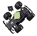RC Truck Jeep Big Wheel Monster Remote Control Car with LED Headlights Ready to Run Includes Rechargeable Battery 1:16 Size Off-Road Beast Buggy Toy