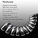 NMKL 312PCS/Box Full Cover Clear Dual Forms Nail System UV Gel Acrylic Nail Mold Artificial Nail Tips with Scale 12 Size