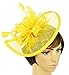 Womens Formal Party Fascinator Hat with Headband for Cocktail Yellow